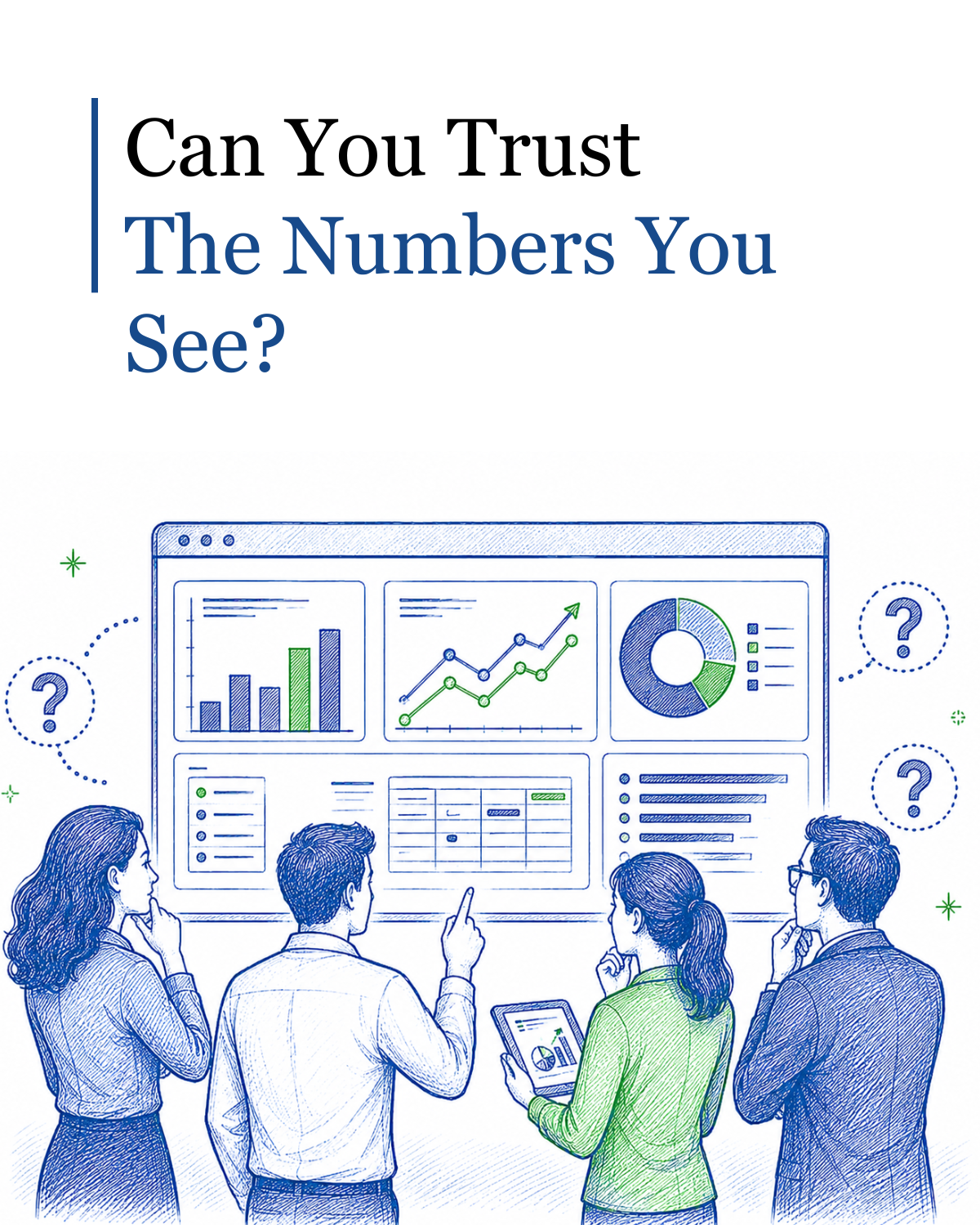 ERP readiness article about scattered data and business numbers